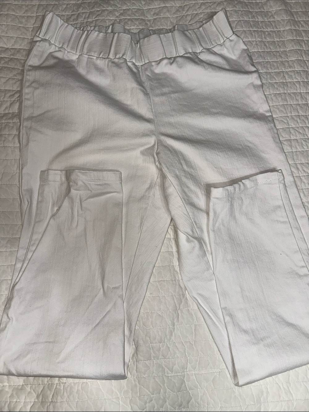 Soft Surroundings White Women's Jeggings Elastic Waist Large pull on